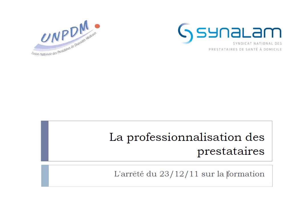 La professionnalisaiton des prestataires. Heidi Grando (UNPDM), Jean-Philippe Alosi (SYNALAM) (PDF, 249.29 Ko)