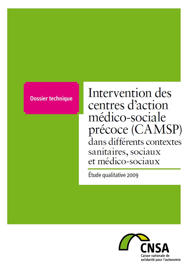 Intervention des CAMSP dans différents contextes sanitaires, sociaux et médico-sociaux. Etude qualitative (ZIP, 1.48 Mo)
