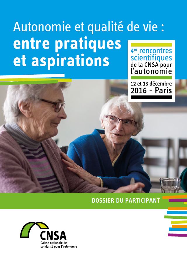 Dossier du participant des 4es rencontres scientifiques : autonomie et qualité de vie (PDF, 5.15 Mo)