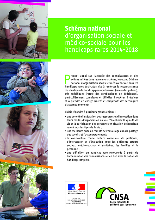 Synthèse du Schéma national d’organisation sociale et médico-sociale pour les handicaps rares 2014-2018 (PDF, 365.95 Ko)