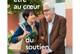 Visuel de la campagne Prendre soin. Être au coeur du soutien