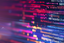 Illustration montrant un code informatique sur un écran, composé de chiffres et de lettres.