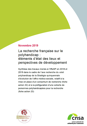 Couverture de La recherche française sur le polyhandicap: éléments d'état des lieux et  perspectives de développement