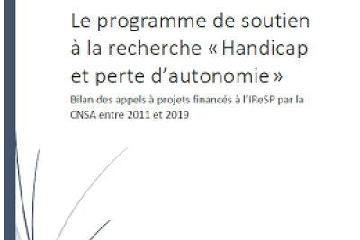 Couverture du bilan du programme Handicap et perte d'autonomie